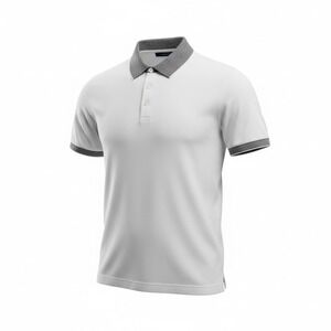 Perry Ellis Mens White Knit Polo Sweater‎ Short Sleeve Contrast Collar Large NEW